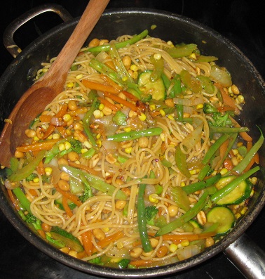 kung pao veggies finished