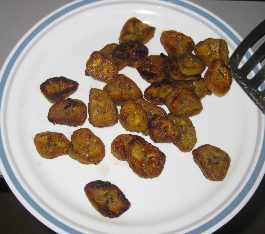 It is amazing how beautiful a browned plantain slice looks