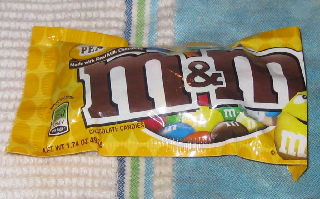 Once the ice cream is almost ready, pour in the M&Ms and churn for 3 - 5 minutes more.